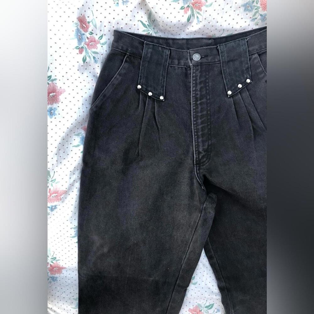 Vintage High Waisted Rocky Mountain 100% Cotton Grey Denim Jeans - Picture 5 of 9